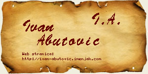 Ivan Abutović vizit kartica